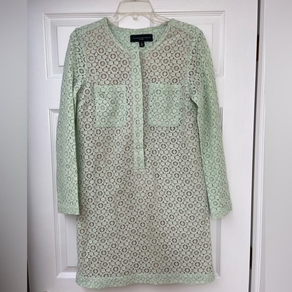 Victoria Beckham for target long sleeve mint midi dress women’s size M - Picture 1 of 7